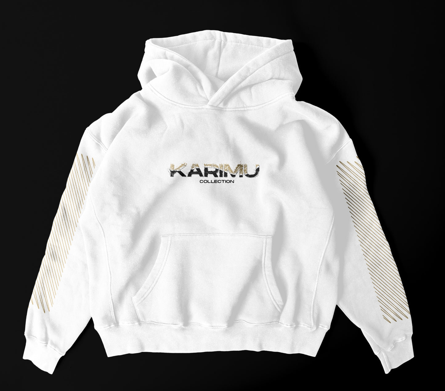 Karimu Taupe Scribble White Hoodie