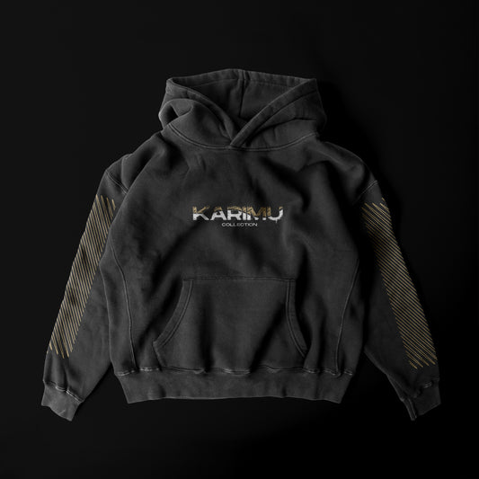 Karimu Black Scribble Taupe Hoodie