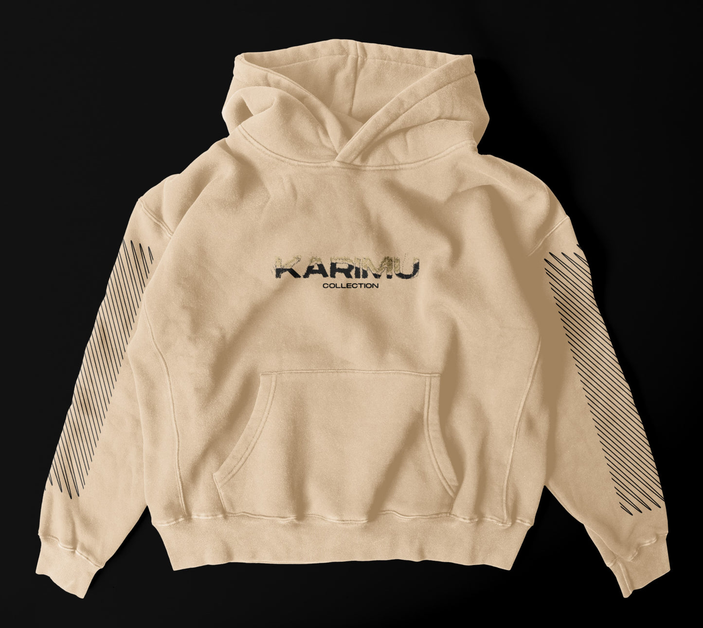 Karimu Taupe Scribble Tan Hoodie